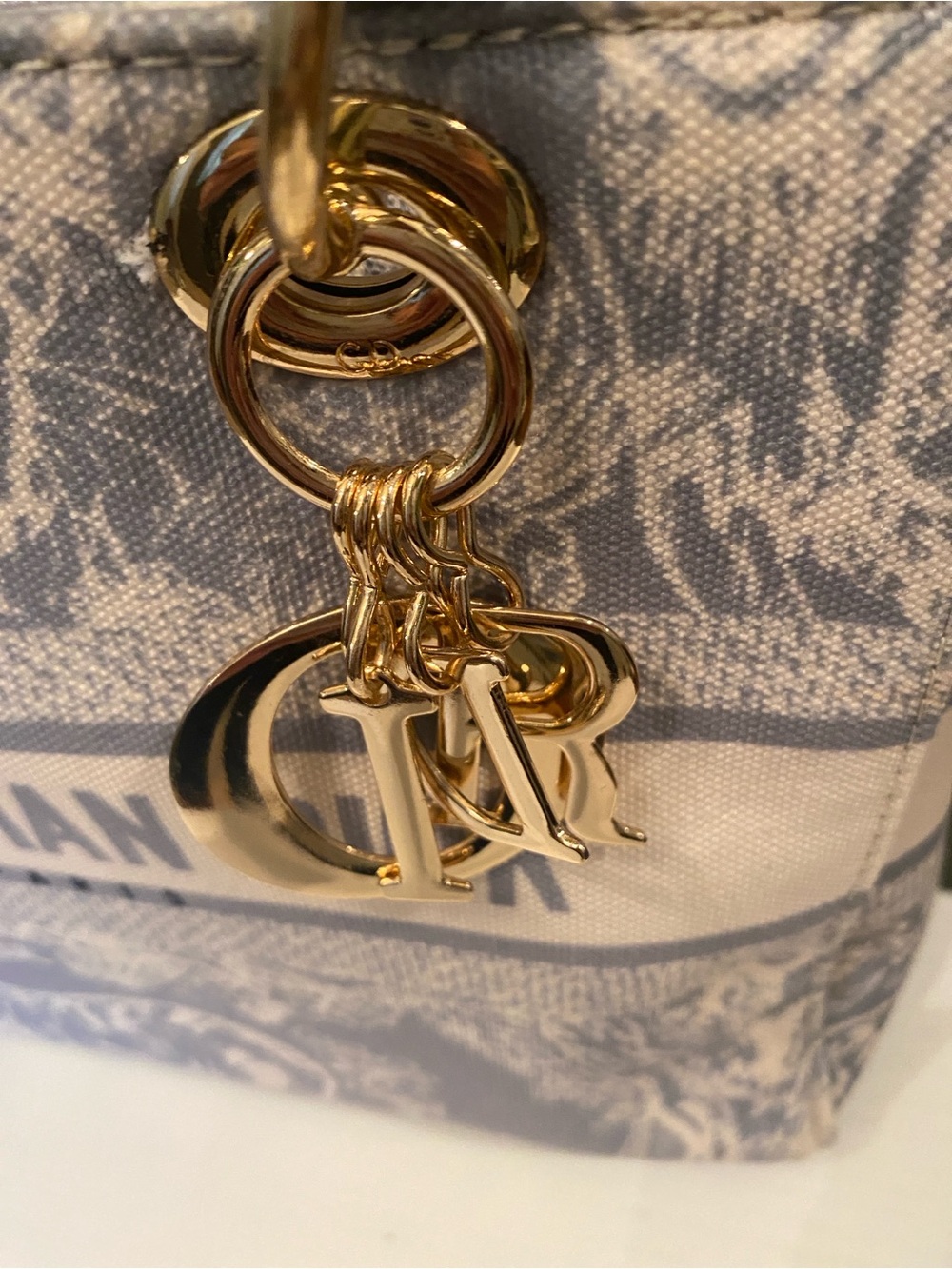 Gold-Tone Charm Tote Bag